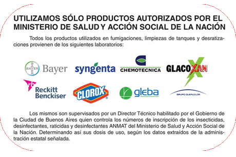 Productos autorizados por el Ministerio de Salud y Acción Social de la Nación